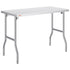 Stainless Steel Kitchen Bench Folding Commercial Prep Table 1220x610 mm
