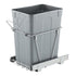 Pullout Trash Can for Kitchen Cabinets, Garbage Waste Recycling Bin, Under Mount Waste Container, with Heavy Duty Metal Full Extension Sliding System and Handle, for Sink, Under Counter