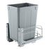 Pullout Trash Can for Kitchen Cabinets, Garbage Waste Recycling Bin, Under Mount Waste Container, with Heavy Duty Metal Soft Close Sliding System and Door Kit, for Sink, Under Counter