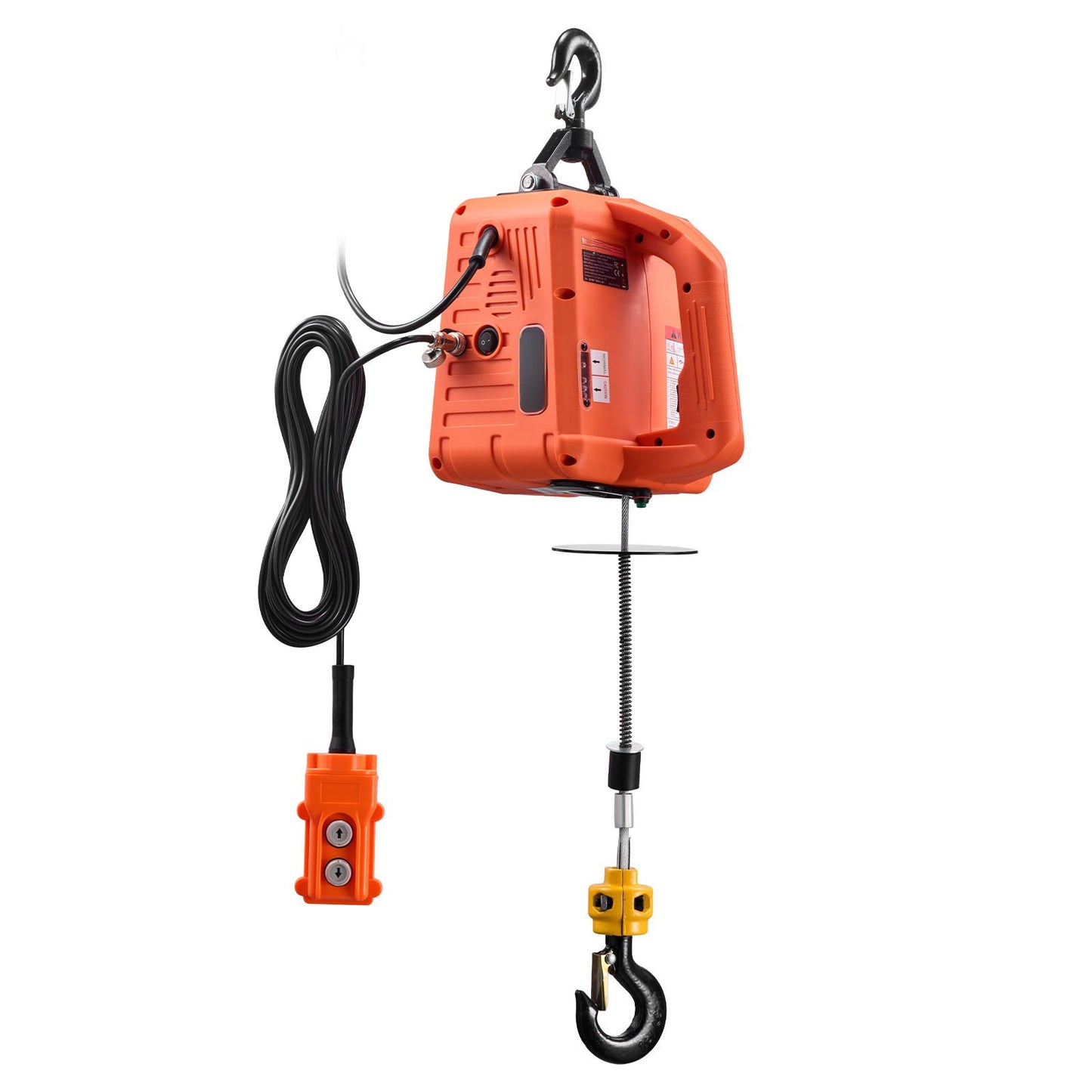3-in-1 Electric Hoist Winch, 700 kg Capacity, 1500W Portable Power Winch Crane, 7.6 m Lifting Height, 5 m/min with Manual, Wired and Wireless Remote Control for Factory, Warehouss, Garage