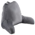 Reading Pillow, Large Size Bed Pillow with Shredded Memory Foam, Back Pillow with 3 Pockets and Washable Short Velvet Cloth, Top with Handle, for Watching TV, Reading, Gaming, Resting, Grey