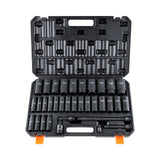 1/2" Drive Deep Impact Socket Set, 34pcs Socket Set Metric ï¼ˆ8-36mmï¼‰ 6 Point Cr-MO Alloy Steel for Auto Repair, Rugged Construction, Includes Heavy Duty Storage Case