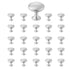 Cabinet Knobs, 25 Pack, 28 mm Zinc Alloy Drawer Pulls Door Handles, Mushroom Kitchen Solid Knobs Dresser Handles, Cupboard Hardware with Screws for Bathroom Closet Cabinets Drawers, Nickel Color