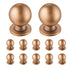 Cabinet Knobs, 12 Pack, 25 mm Zinc Alloy Drawer Pulls Door Handles, Round Kitchen Dresser Solid Knobs Cupboard Hardware with Screws for Bathroom Closet Cabinets Drawers, Antique Brass Color