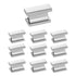 Cabinet Knobs, 10 Pack, 36 mm Zinc Alloy Drawer Pulls Door Handles, Rectangular Kitchen Dresser Solid Knobs, Cupboard Hardware with Screws for Bathroom Closet Cabinets Drawers, Chrome Color