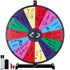 24 inch Spinning Prize Wheel, 14 Slots Tabletop Spinner, Heavy Duty Roulette Wheel with a Dry Erase and 2 Markers, Win Fortune Spin Games in Party Pub Trade Show Carnival
