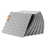 Garage Tiles Interlocking, 305 x 305 x 13.4 mm 25 Pack Garage Floor Covering Tiles, Non-Slip Double-Sided Texture Garage Flooring Tiles, for Garages, Basements, Repair Shops, Silver