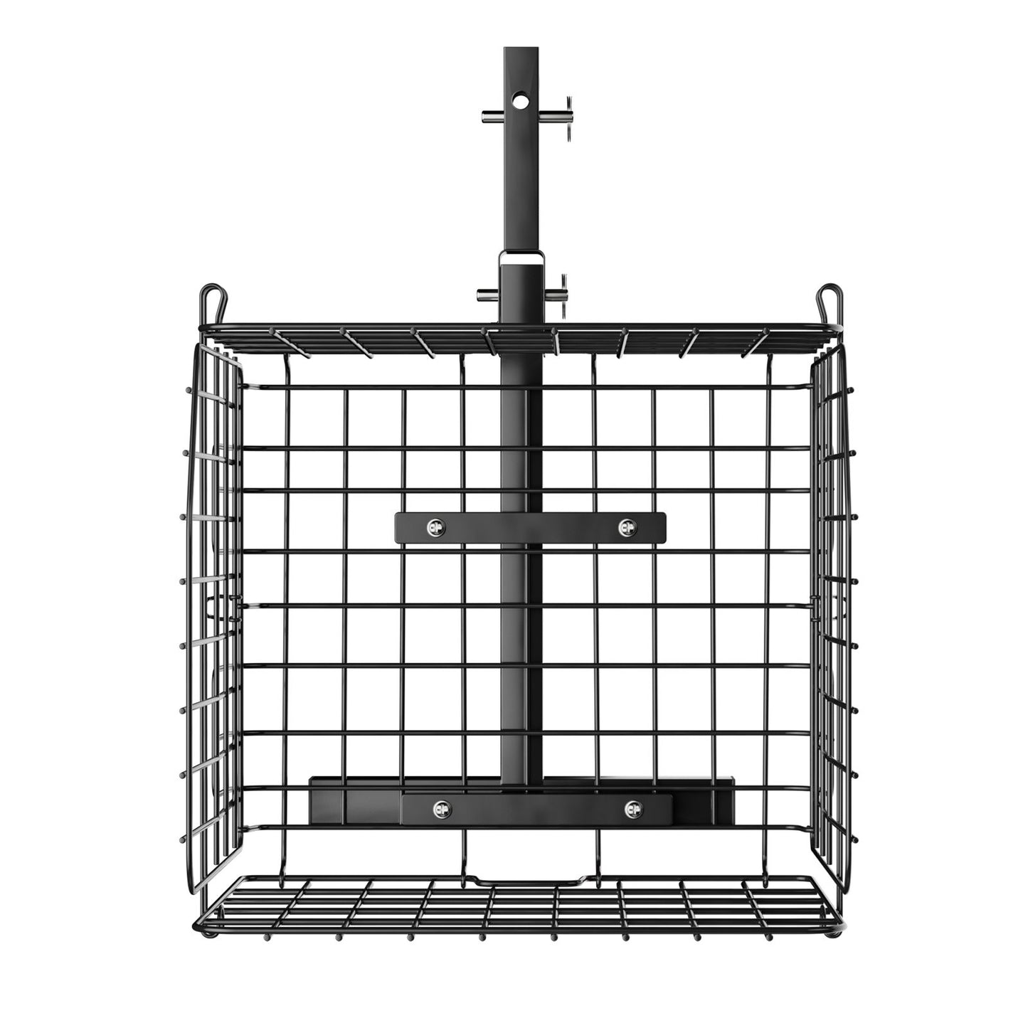 Scooter Rear Basket, Folding Metal Wire Basket, Heavy Duty & Spacious Cargo Basket, Works with 1-inch Receiver, Compatible with Most Golden, Drive & Pride Mobility Scooter