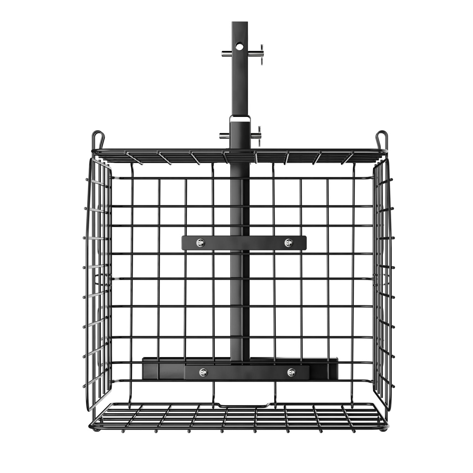 Scooter Rear Basket, Folding Metal Wire Basket, Heavy Duty & Spacious Cargo Basket, Works with 1-inch Receiver, Compatible with Most Golden, Drive & Pride Mobility Scooter