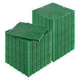 Interlocking Drainage Mat, 50 Pcs Modular Interlocking Cushion, 31 x 31 cm Splicing Drainage Mats, Non-Slip Green PP Drainage Floor Tile and Shower Mat, for Garage, Garden, Kitchen & Outdoor