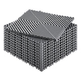 Interlocking Drainage Mat, 31 x 31 cm Modular Interlocking Cushion, 12 Pcs Splicing Drainage Mats, Non-Slip Gray PP Drainage Floor Tile and Shower Mat, for Garage, Garden, Kitchen & Outdoor