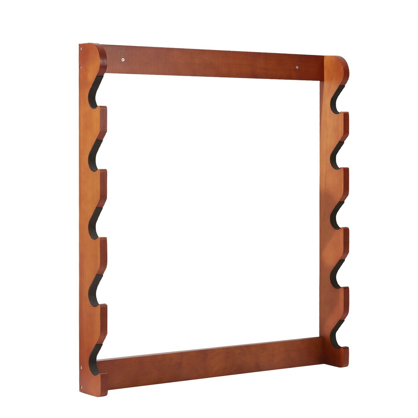 Gun Rack, Wood Gun Rack Wall Mount, Gun Display Rack holds 5 Rifles, Shotguns, 132 lb Heavy Duty Wall Storage Display Rifle Rack with Soft Padding