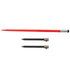 Hay Spear 49" Bale Spear 3000 lbs Capacity, Bale Spike Quick Attach Square Hay Bale Spears, Red Coated Bale Forks, Bale Hay Spike with 2 Stabilizer Spears