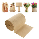 Burlap Fabric Roll, 355 mm x 45.7 m & 50 x 50 Density Wide Natural Burlap Fabric Rolls, Jute Fabric Burlap Tree Wrap Roll, for Decor, Crafts, Wedding, Gardening, Plant & Tree Winter Covering