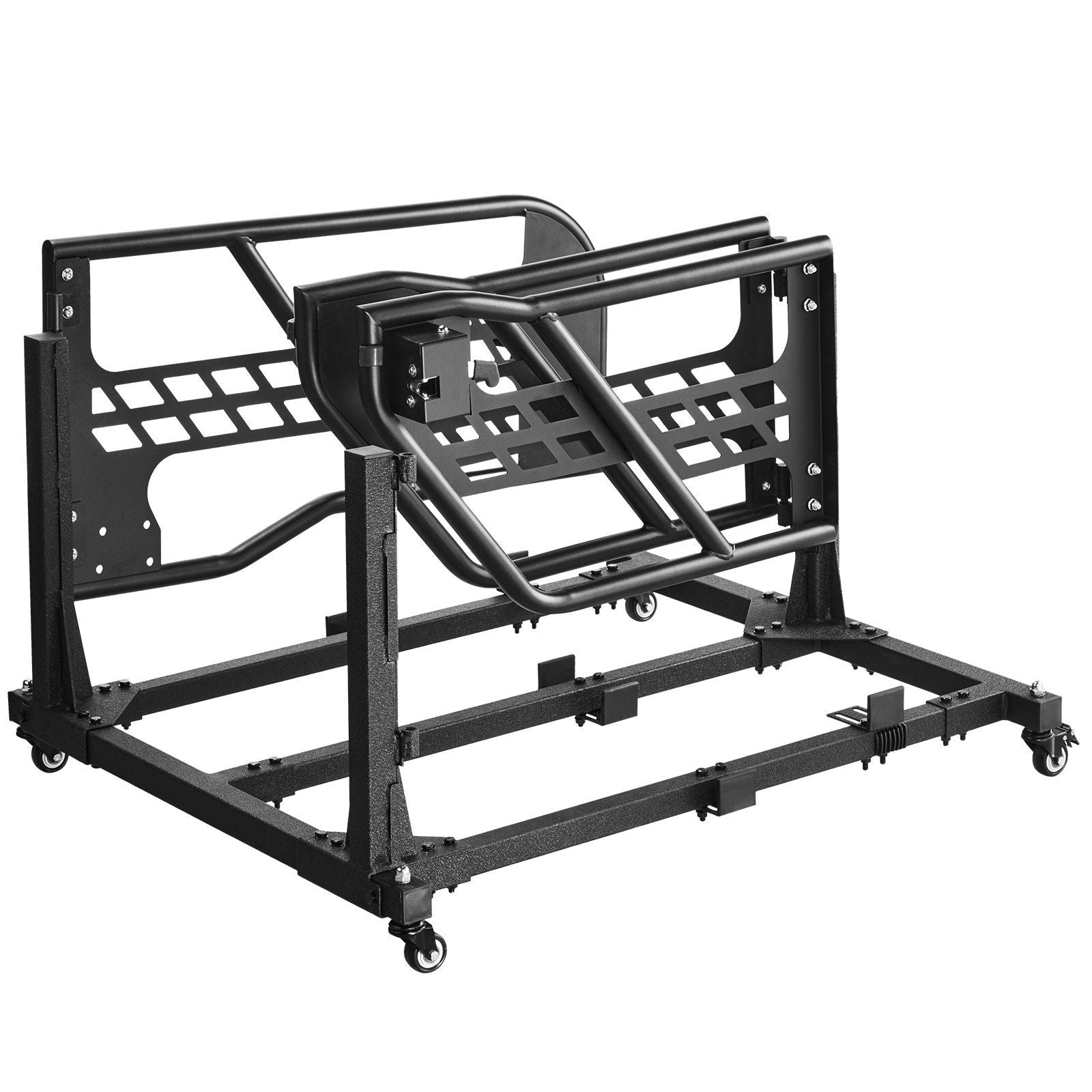 Jeep Door Storage Cart, 4 Doors Moveable Storage Cart Rack with Thickened Rubber Cushion, Sturdy Car Door Holder Cart Fit for Jeep Wrangler JK JKU JL Gladiator