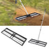 254 x 762 mm Lawn Leveling Rake with 2130 mm Adjustable Handle for Yard Garden