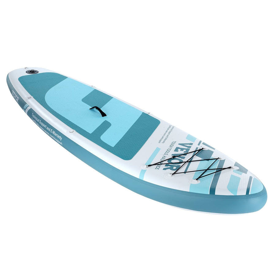 VEVOR Inflatable Stand Up Paddle Board, 3230 x 838 x 152 mm SUP Paddleboard, with Board Accessories, Pump, Paddle, Fin, Phone Bag, Backpack, Ankle Leash, Repair Kit, Non-slip Deck for Youth & Adults