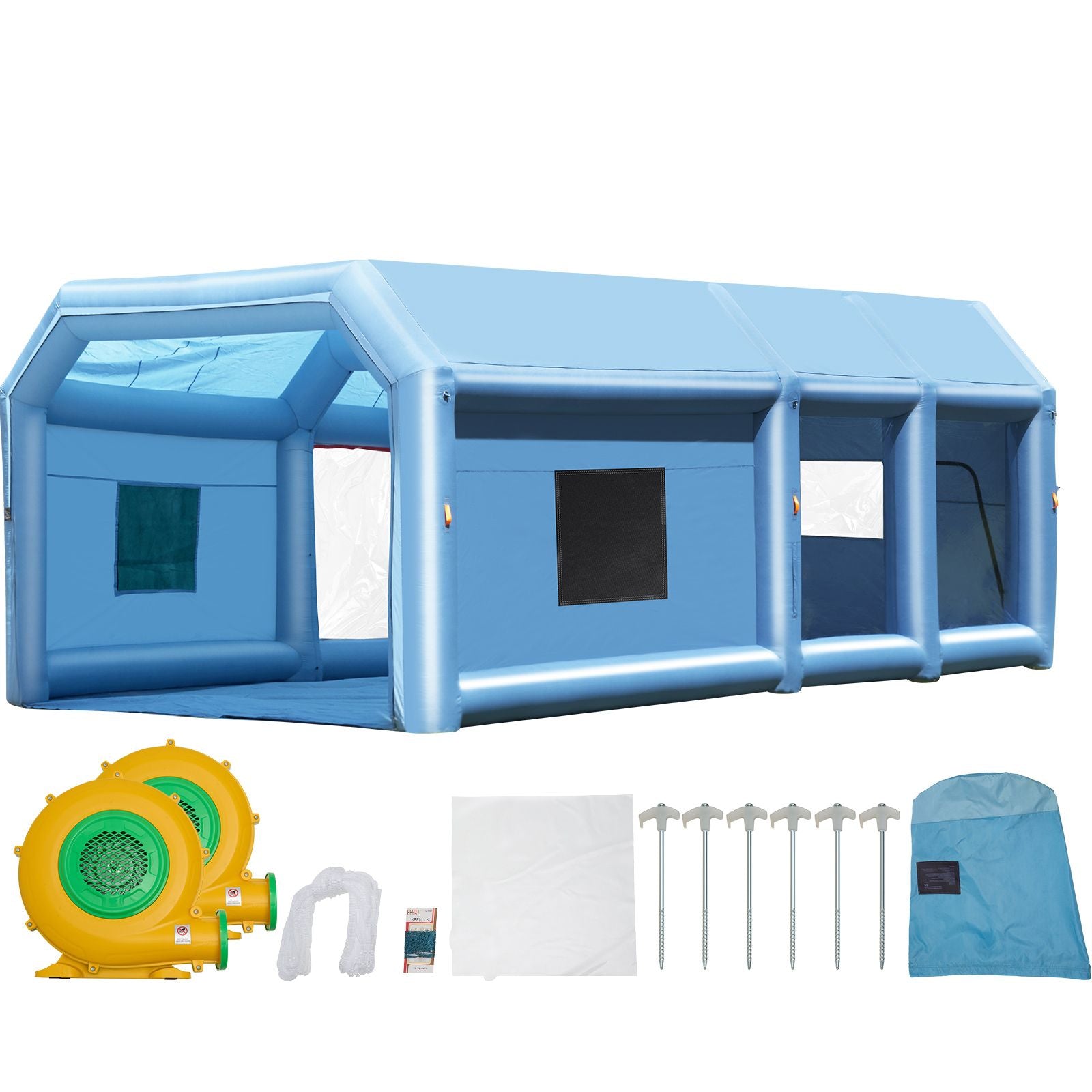 Inflatable Paint Booth 29.5x15.7x11.8ft Inflatable Spray Booth 950W+750W