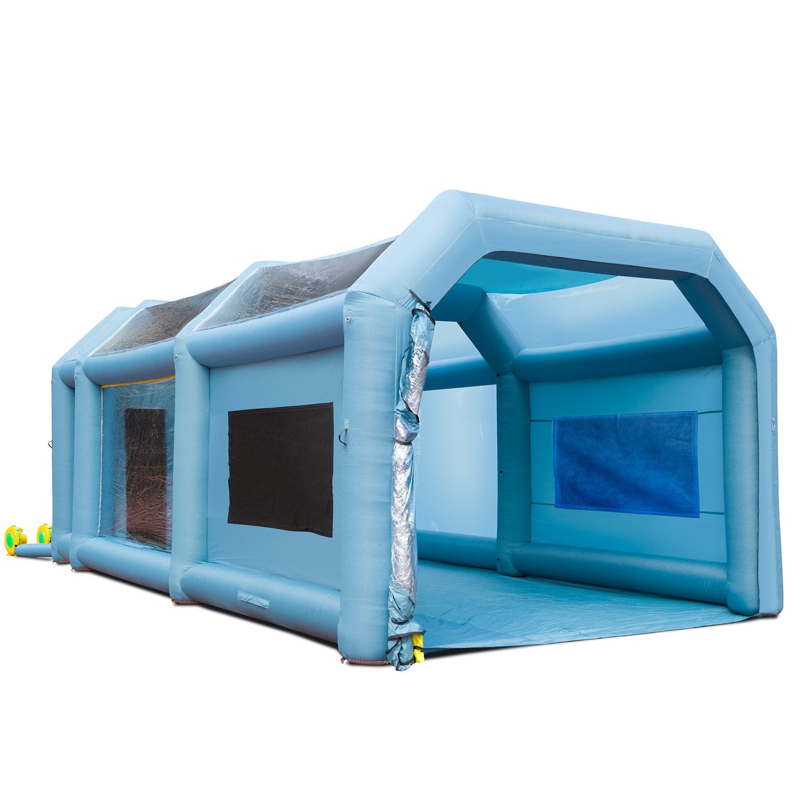 Inflatable Paint Booth, 23x13x8.5ft Inflatable Spray Booth, High Powerful 480W+750W Blowers Spray Booth Tent, Car Paint Tent Air Filter System for Car Parking Tent Workstation Motorcycle Garage