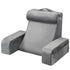 Reading Pillow, Backrest Support Pillow with Arm and 3 Pockets, Large Size Bed Pillow with Removable Headrest & 25D Sponge, Handle for Easy Carrying, for Reading, Gaming, Resting, Working, Grey
