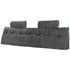 Headboard Pillow, King Size Wedge Headboard Pillow with 2 Side Pockets and 2 Headrests, Bed Wedge Pillow with Washable Flannel Cloth, for Reading, Gaming, Resting, Working in Bed, Grey