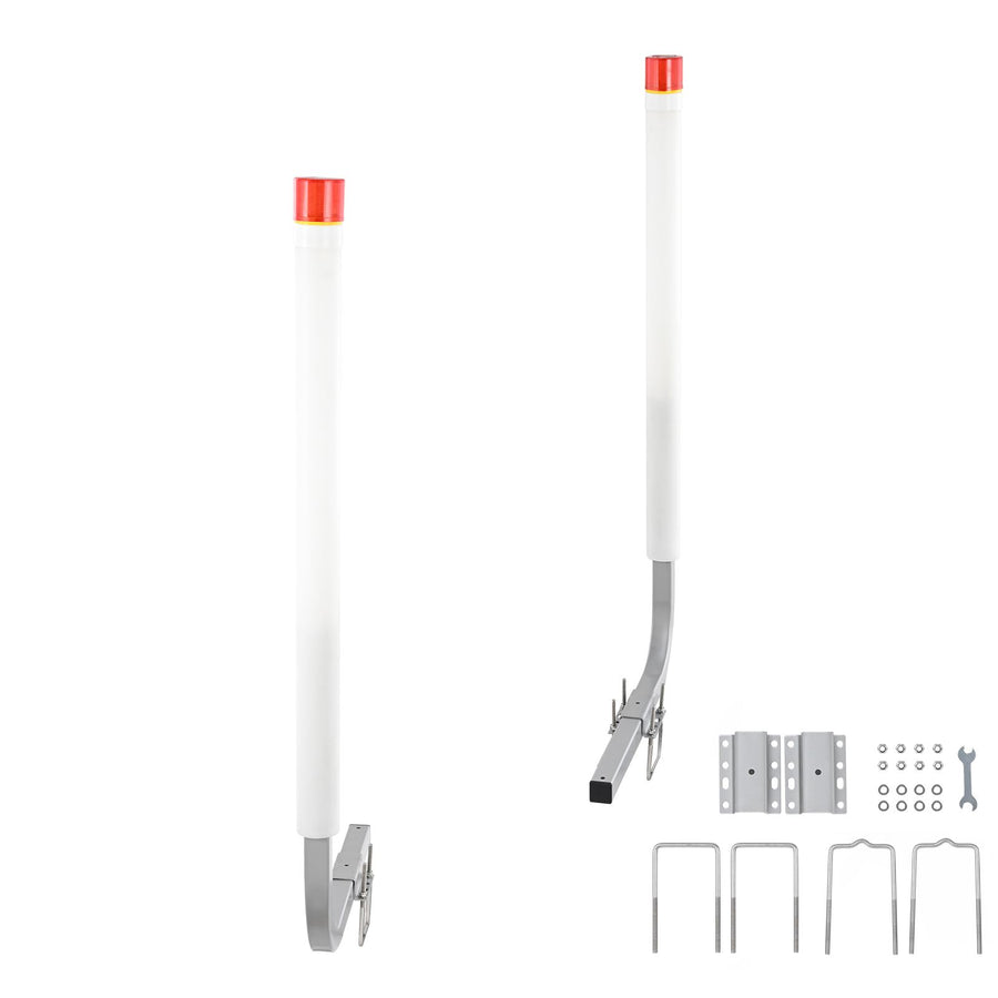 Boat Trailer Guide, 1.57M with LED Light Trailer Guide Poles, 2PCS Rustproof Galvanized Steel Trailer Guide ons, Trailer Guides with PVC Pipes, for Ski Boat, Fishing Boat or Sailboat Trailer