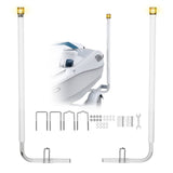 Boat Trailer Guide, 1670mm with LED Light Trailer Guide Poles, 2PCS High-Hardness Steel Guide-Ons, Wide Adjustable Trailers Guides with PVC Pipes, for Ski Boat, Fishing Boat, Sailboat Trailers