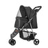 Pet Stroller, 16KG Weight Capacity, Foldable Dog Stroller Cart, 3 Wheels Cats Strollers with Mesh Windows and Cup Holders, Portable Pet Carrier Strollers with Brake, for Small to Medium Pets