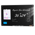 Magnetic Glass Whiteboard, Dry Erase Board 36"x24", Wall-Mounted Large White Glassboard Frameless, with Marker Tray, an Eraser and 2 Markers, Black