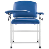 Phlebotomy Chair, Blood Draw Chair with Adjustable Armrests and Flip Arm, 181KG/400LBS Loading Blood Drawing Medical Chair with Soft Seat, Easy-to-Clean PVC Leather for Hospitals, Labs, Clinics
