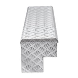 Truck Bed Tool Box, Heavy Duty Aluminum Tool Box with Tread Patterns, Storage Toolbox Chest Organizer with Lock and Key, Ideal for Pickup, Truck Bed, RV, Trailer, 1219 x 340 x 330 mm, Silver