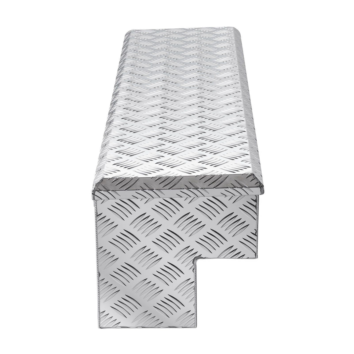 Truck Bed Tool Box, Heavy Duty Aluminum Tool Box with Tread Patterns, Storage Toolbox Chest Organizer with Lock and Key, Ideal for Pickup, Truck Bed, RV, Trailer, 1219 x 340 x 330 mm, Silver