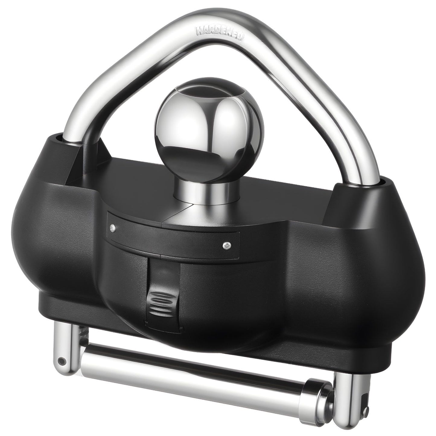 Trailer Hitch Lock, Fits for 46 mm, 50.8 mm, 58.7 mm Couplers, Heavy-Duty Anti-Theft Trailer Ball Lock with 3 Keys, Prying-Resistant, Adjustable Height Design for RVs, Boats, Trailers, Black