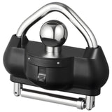 Trailer Hitch Lock, Fits for 46 mm, 50.8 mm, 58.7 mm Couplers, Heavy-Duty Anti-Theft Trailer Ball Lock with 3 Keys, Prying-Resistant, Adjustable Height Design for RVs, Boats, Trailers, Black