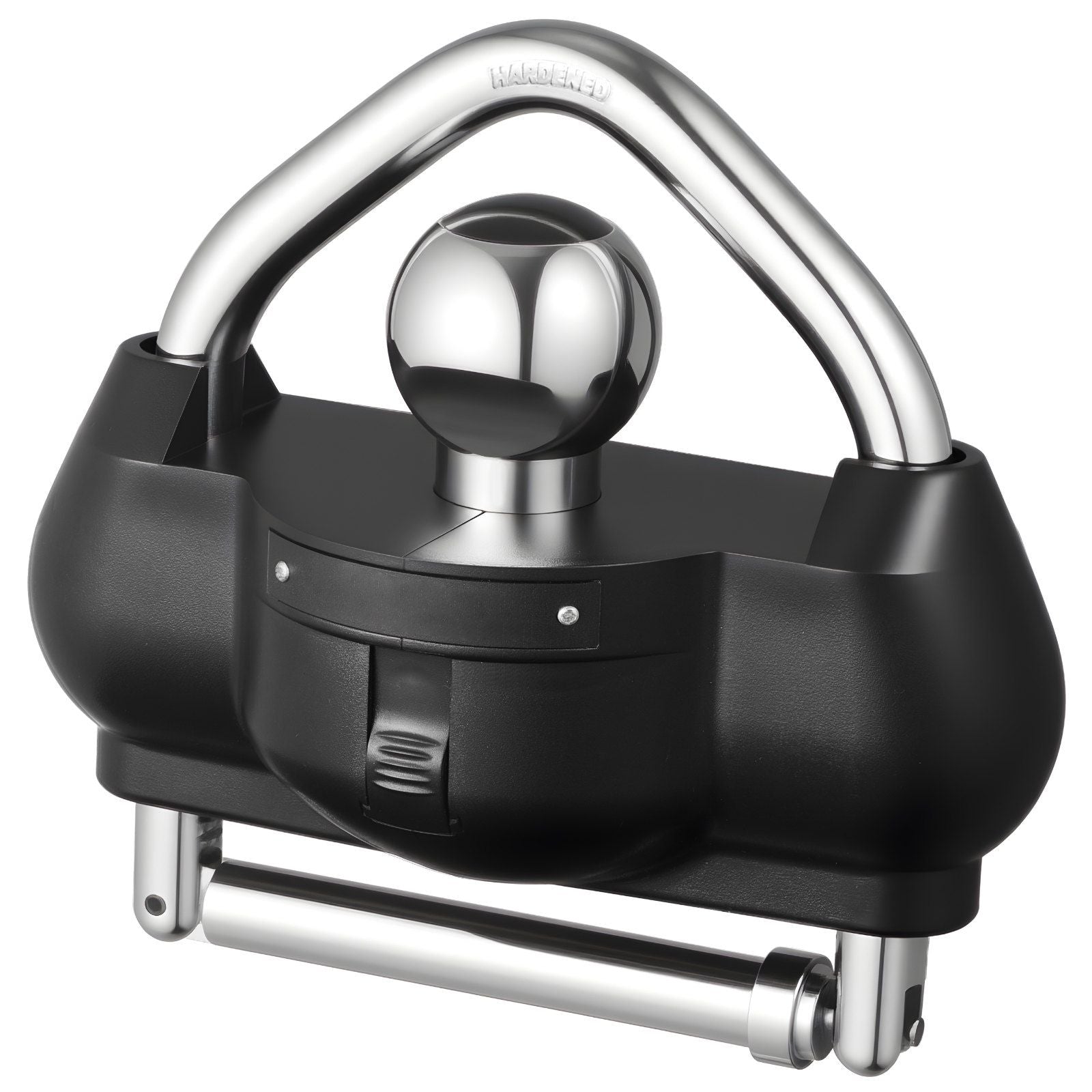 Trailer Hitch Lock, Fits for 46 mm, 50.8 mm, 58.7 mm Couplers, Heavy-Duty Anti-Theft Trailer Ball Lock with 3 Keys, Prying-Resistant, Adjustable Height Design for RVs, Boats, Trailers, Black