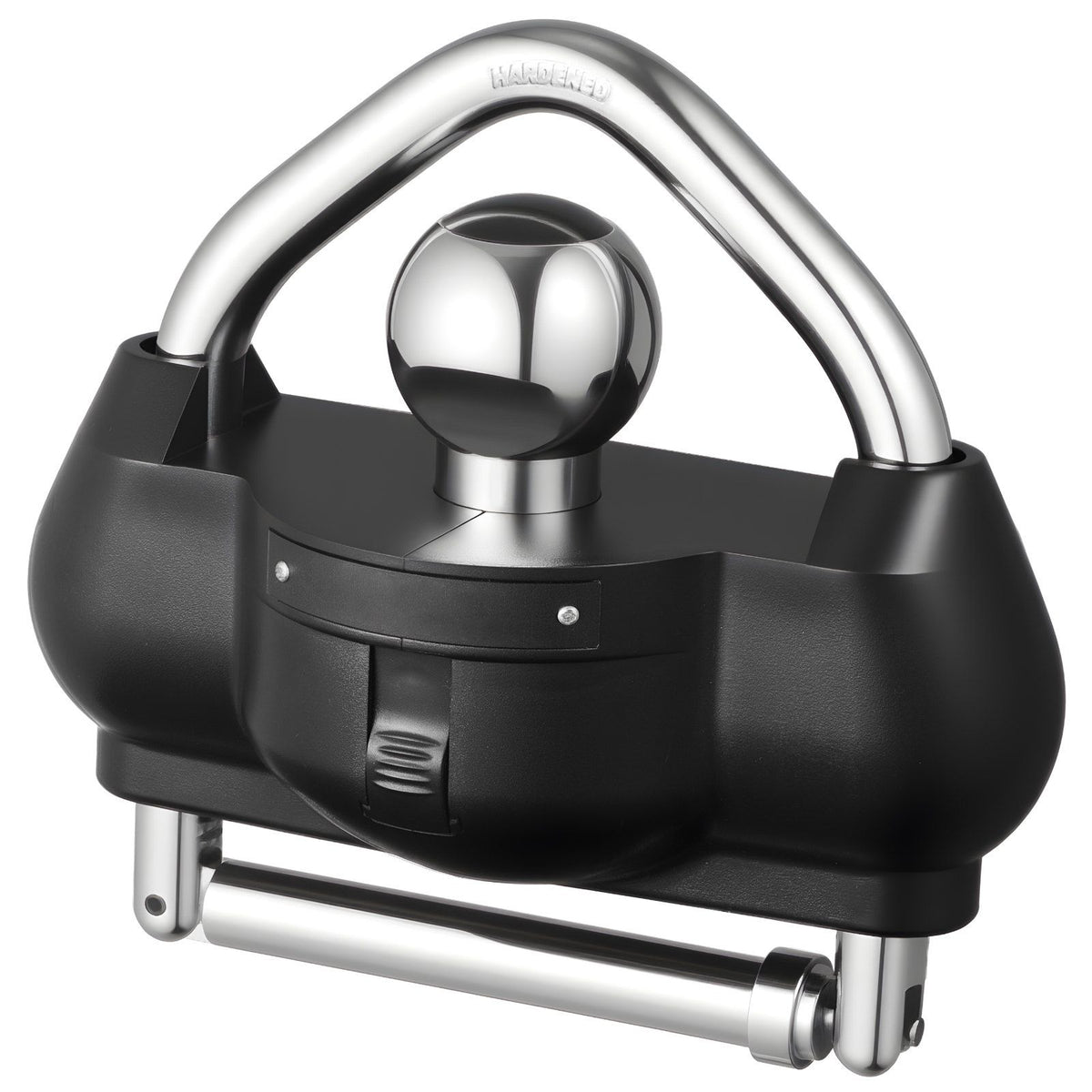 Trailer Hitch Lock, Fits for 46 mm, 50.8 mm, 58.7 mm Couplers, Heavy-Duty Anti-Theft Trailer Ball Lock with 3 Keys, Prying-Resistant, Adjustable Height Design for RVs, Boats, Trailers, Black