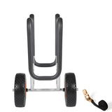 Kayak Cart, 68.0 kg Load Capacity, Stand Up Paddle Board Trolley with 25.4 cm Solid Rubber Tires & Kickstands, Paddle Board Carrier with Ratchet Strap for Paddleboard & Surfboard Transport