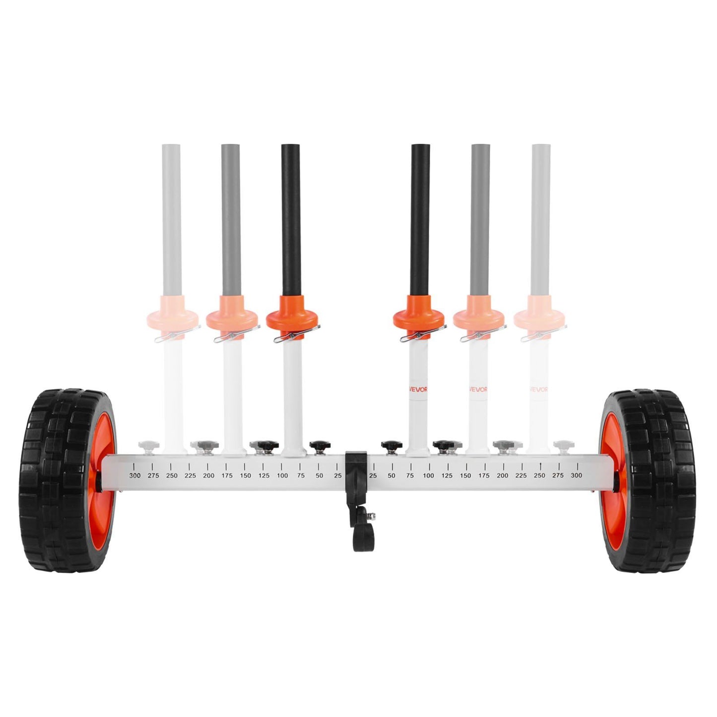 Kayak Cart, 104 kg Load Capacity, Canoe Cart Dolly with 25.4 cm Solid PU Tires & Kickstand, Assembles & Disassembles Within Seconds, Paddle Board Trolley for Kayaks, Canoes, Paddleboards