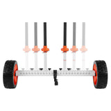 Kayak Cart, 104 kg Load Capacity, Canoe Cart Dolly with 25.4 cm Solid PU Tires & Kickstand, Assembles & Disassembles Within Seconds, Paddle Board Trolley for Kayaks, Canoes, Paddleboards