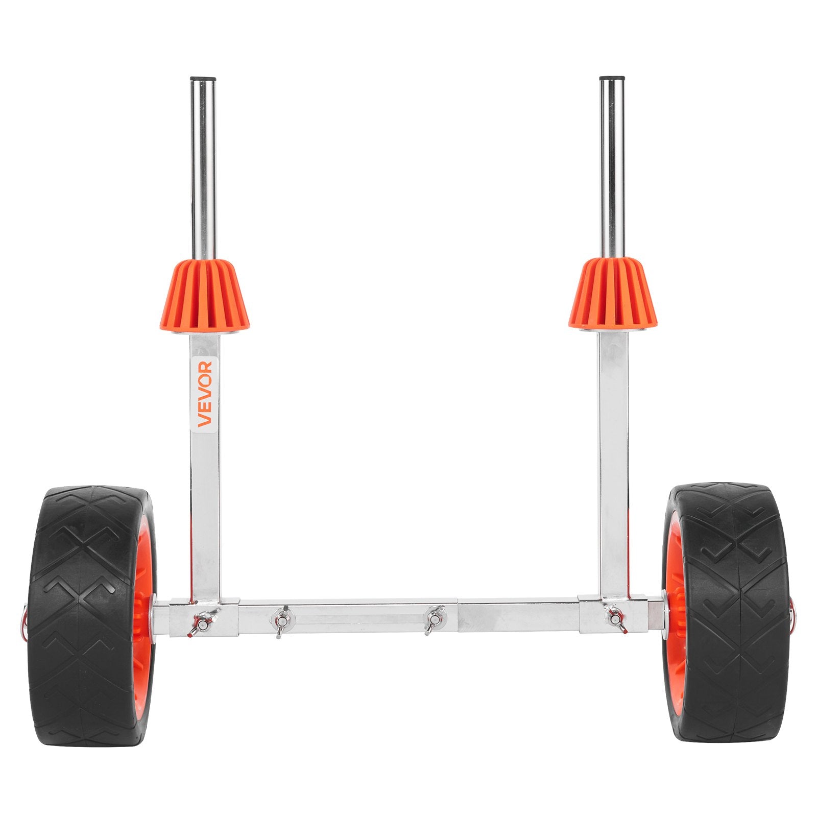 Kayak Cart, 113.4 kg Load Capacity, Canoe Cart Dolly with 19.1 cm Solid Rubber Tires & Kickstand, Assembles & Disassembles Within Seconds, Paddle Board Trolley for Kayaks, Canoes, Paddleboards