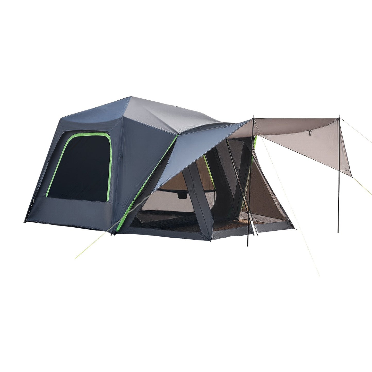 VEVOR SUV Tent for Camping, 10FT L x 10FT W, Waterproof PU2000mm Spacious Double Layer Design for 5-8 Person, SUV Camping Tent with Shade Awning and Mesh Windows, Includes Rainfly and Storage Bag