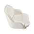 Boat Seat, Low Backrest, Boat Seat Captain Bucket Seat with Thickened Sponge Cushion & Waterproof PVC Leather, Ergonomic Design, Suitable for Fishing Boats, Yachts, Ships, White