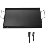 Carbon Steel Griddle, 24x16 inch Universal Flat Top Rectangular Plate, Gas Grill Griddle for BBQ Grill, Teppanyaki, Portable Family Cookware with Handle, for Camping Tailgating Party