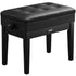 Piano Bench, Keyboard Piano Chair with 19.3"-22.8" Adjustable Height, Padded Cushion, Storage Compartment for Music Books, Heavy Duty Wooden Piano Stool Seat, for Vanity, Living Room, Bedroom