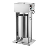 Electric Sausage Stuffer, 55 LBS / 25 L Vertical Meat Stuffer, Stepless Speed Control and Foot Pedal, Stainless Steel Heavy Duty Sausage Filler with 5 Stuffing Tubes, for Commercial & Home Use