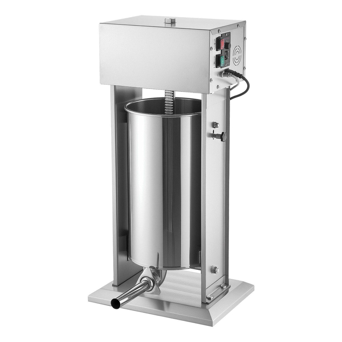 Electric Sausage Stuffer, 55 LBS / 25 L Vertical Meat Stuffer, Stepless Speed Control and Foot Pedal, Stainless Steel Heavy Duty Sausage Filler with 5 Stuffing Tubes, for Commercial & Home Use