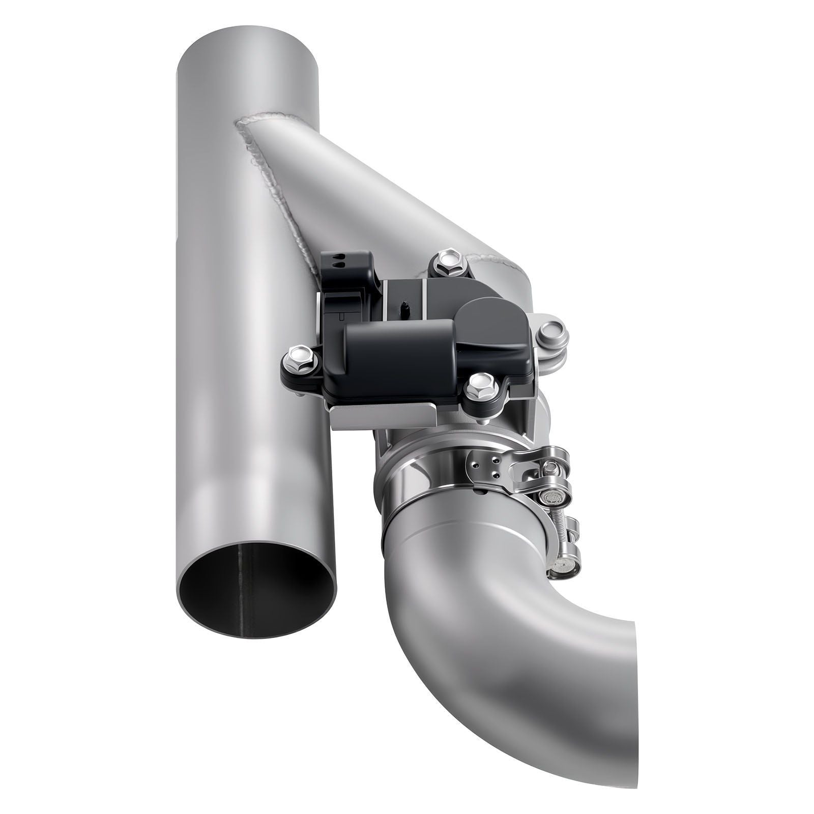 Electric Exhaust Cutout, 63.5 mm Universal Stainless Steel Exhaust Valve Kit with One Controller Remote Kit, Cut Out Valve, Y Pipe, Remote Control & Box, Fits Trucks, Sedans, Sports Cars, SUVs