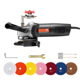 Wet Stone Polisher 4-Inch Electric Granite Polisher with 6 Speed & 7 Pads