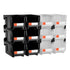 Plastic Stackable Storage Bins, 37.7 x 21.5 x 18 cm (12 Pack), Plastic Containers for Organizing & Storage Bins for Garage, Small Parts, Office Supplies, Other Accessories, Black & Transparent