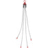 Chain Sling, 8 mm x 300 cm Lifting Chains with Hooks, G80 Engine Chain Hoist Lifts, 5 Ton Lifting Sling Chains for Engine Hoist, Engine Lift Chain with 4 Leg Grab Hooks & Adjusters Heavy Duty